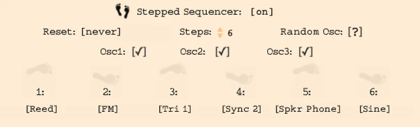 Stepped sequencer